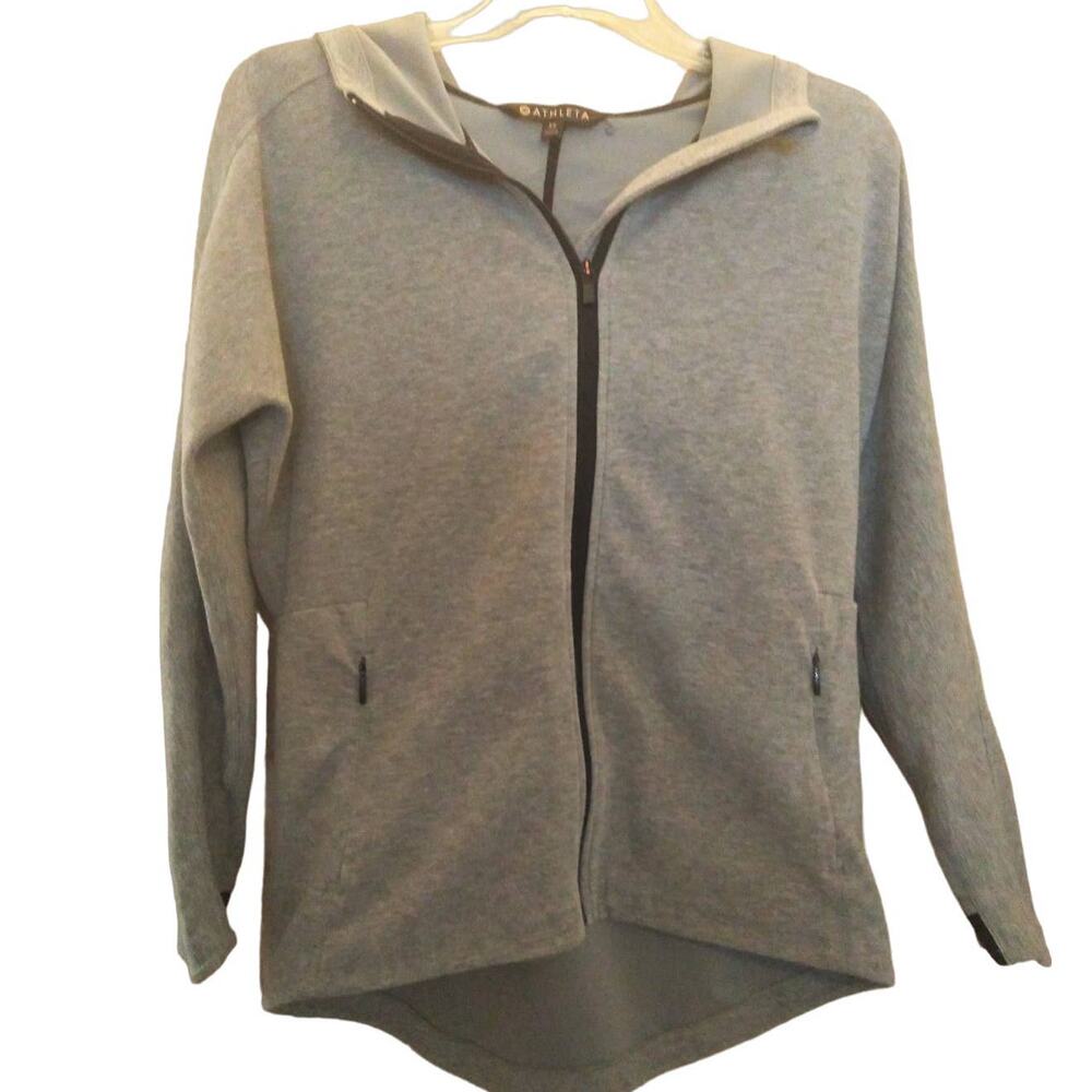 Athleta zip front hoody Gray Size XS